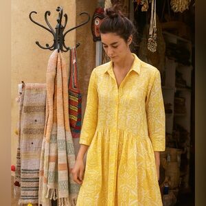 Anthropology Ro’s Garden Deauville Cotton Dress